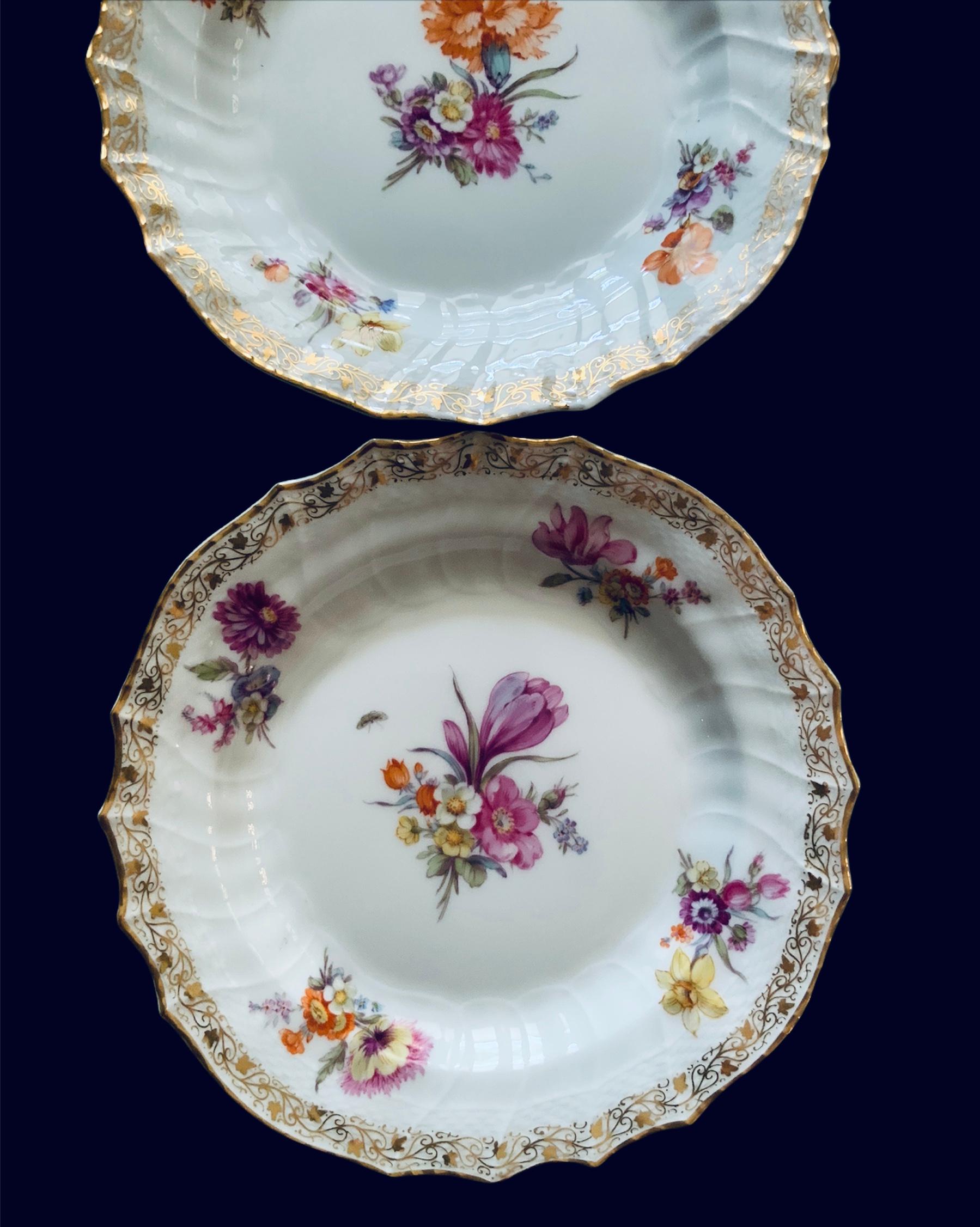 20th Century Set of Six KPM Bread and Butter Plates For Sale