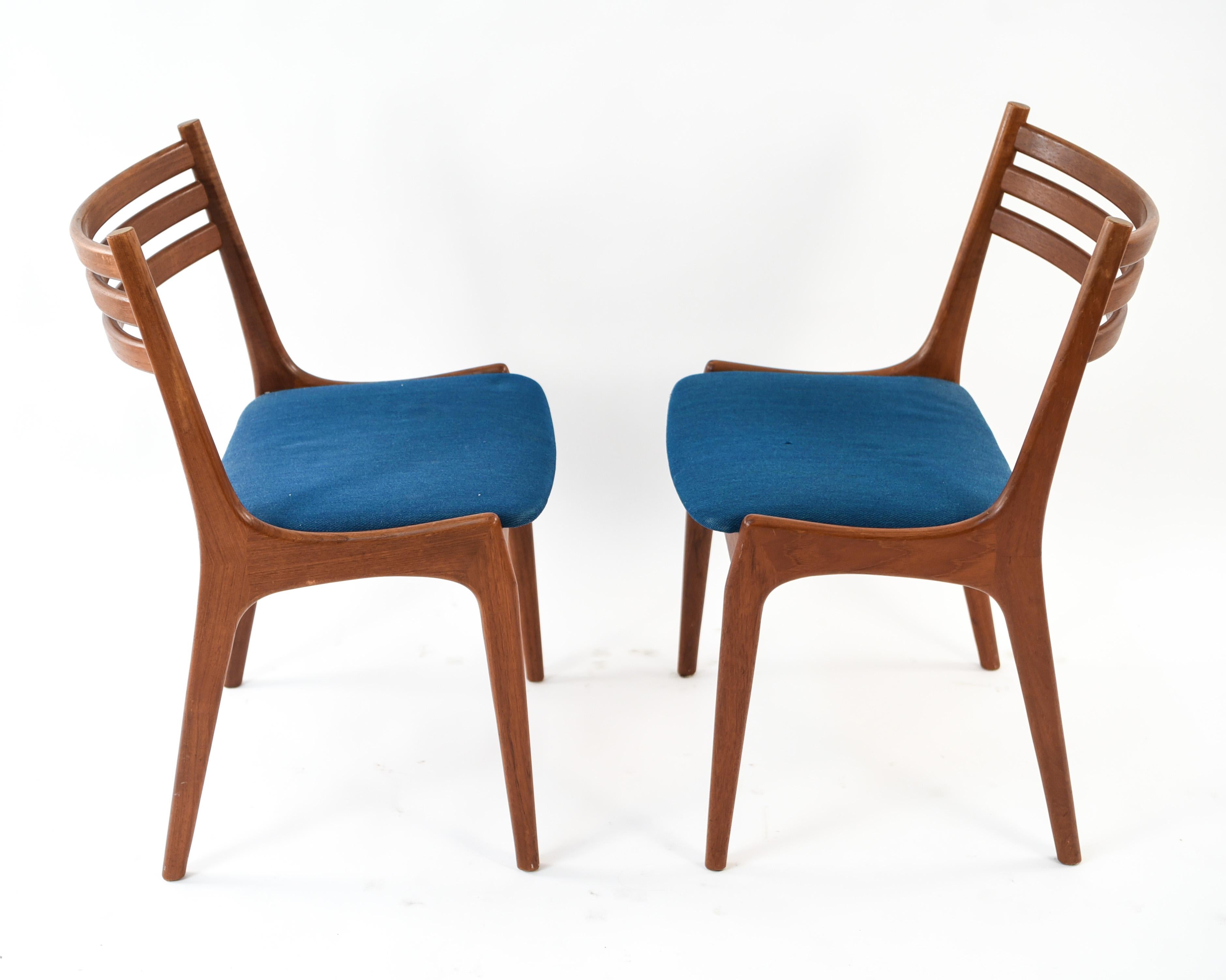 Set of Six K.S. Mobler Teak Dining Chairs Attributed to Kai Kristiansen 3