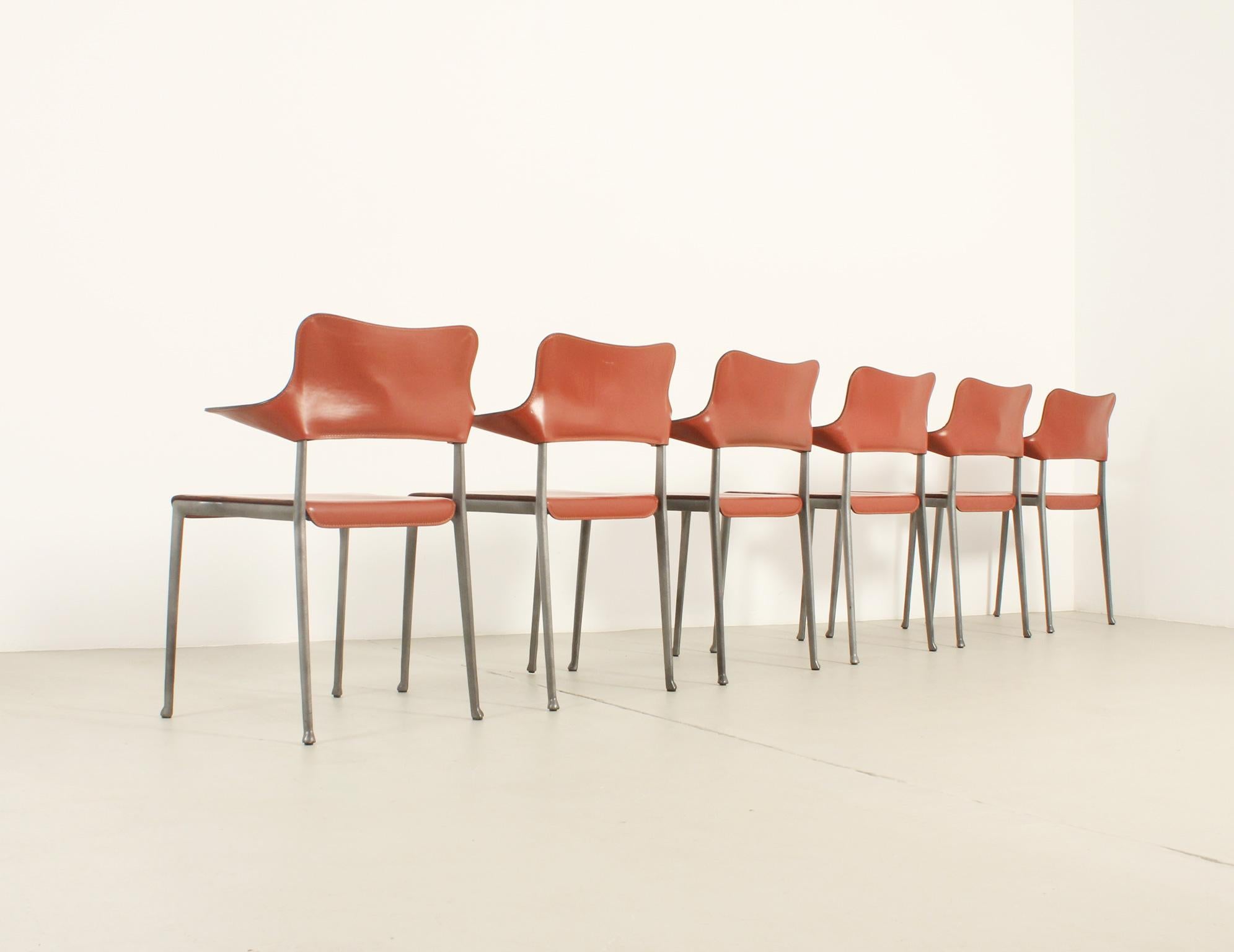 Set of Six Kumo Chairs by Toshiyuki Kita for Casas, Spain, 1989 For Sale 12