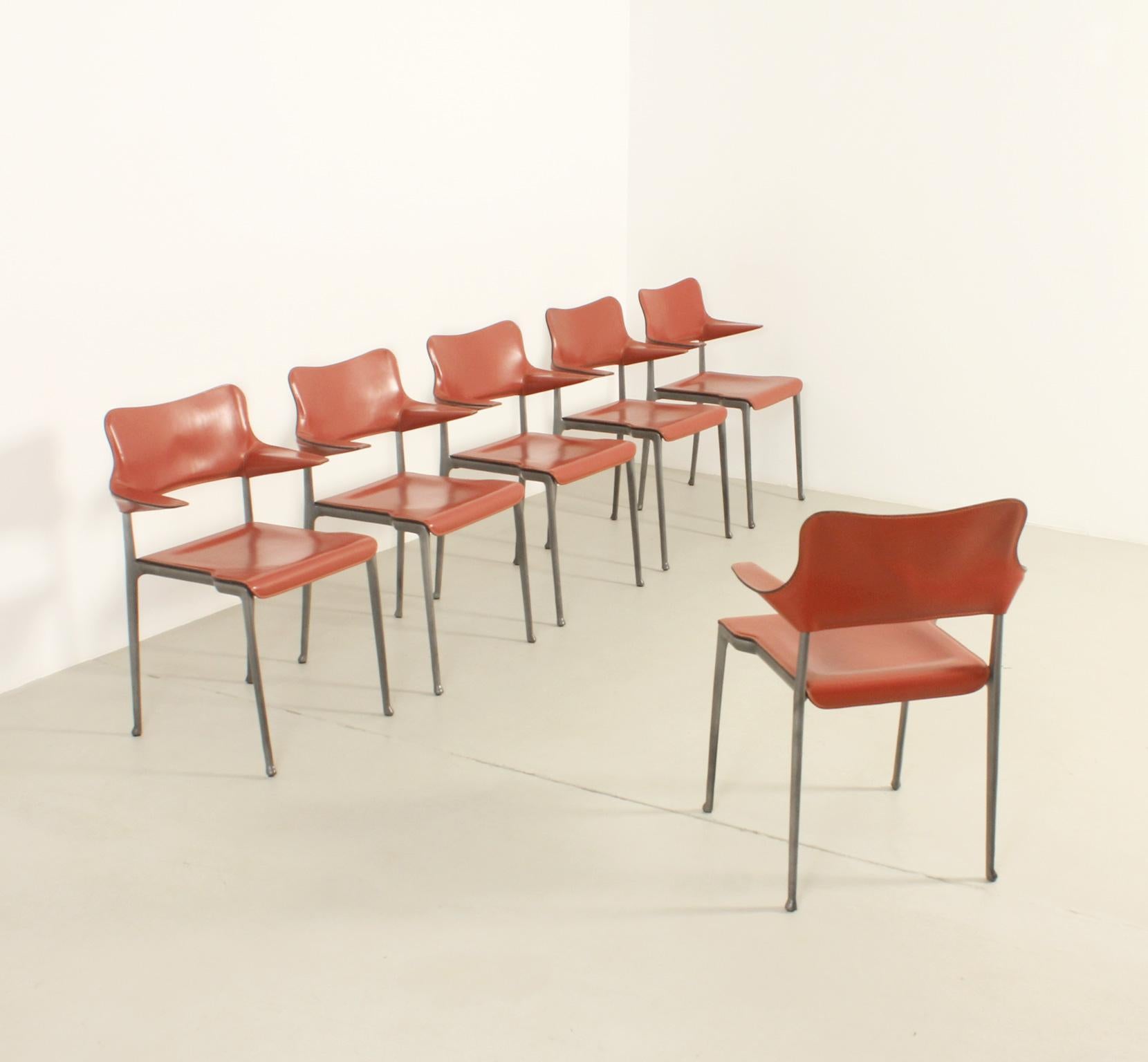 Spanish Set of Six Kumo Chairs by Toshiyuki Kita for Casas, Spain, 1989 For Sale