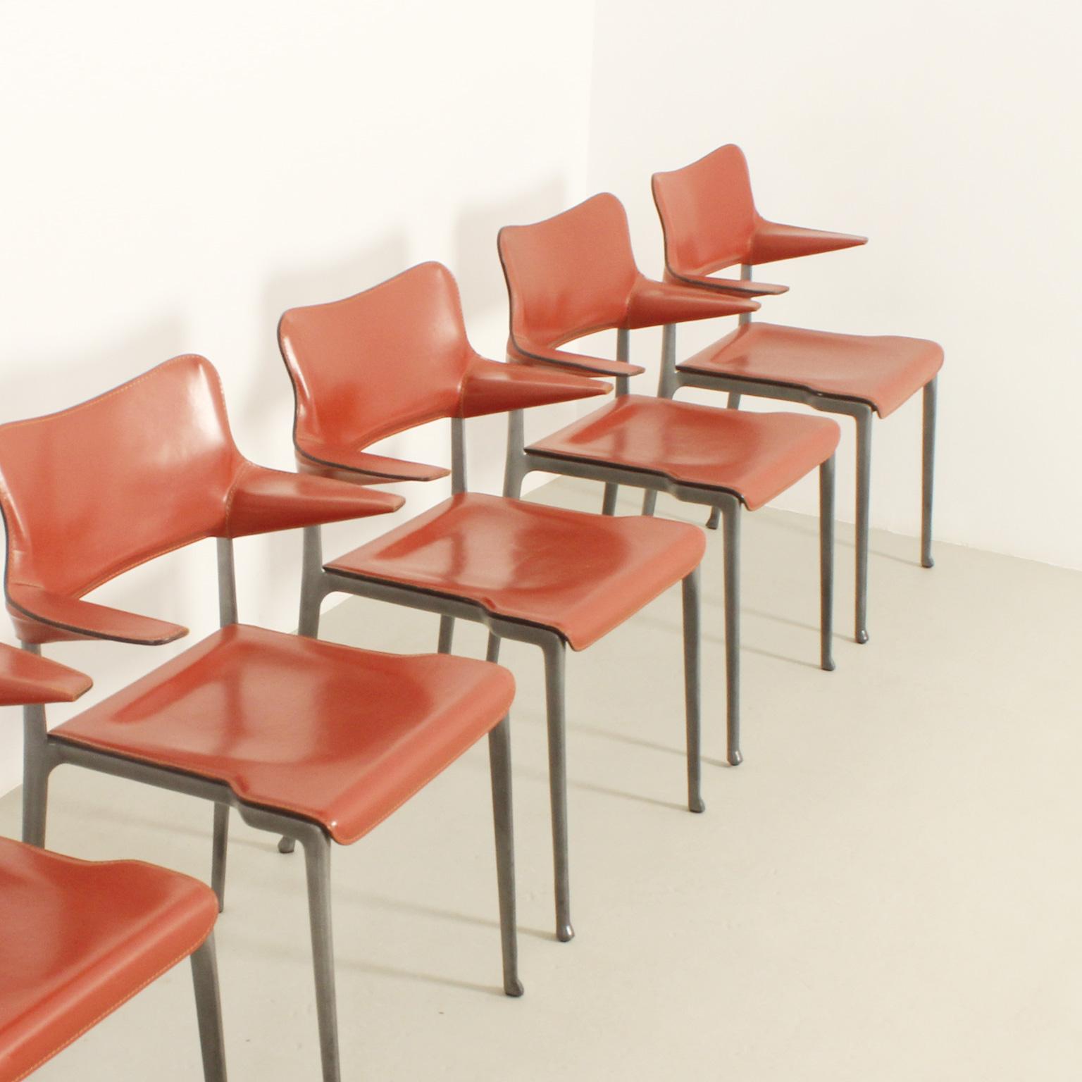 Set of Six Kumo Chairs by Toshiyuki Kita for Casas, Spain, 1989 In Good Condition For Sale In Barcelona, ES
