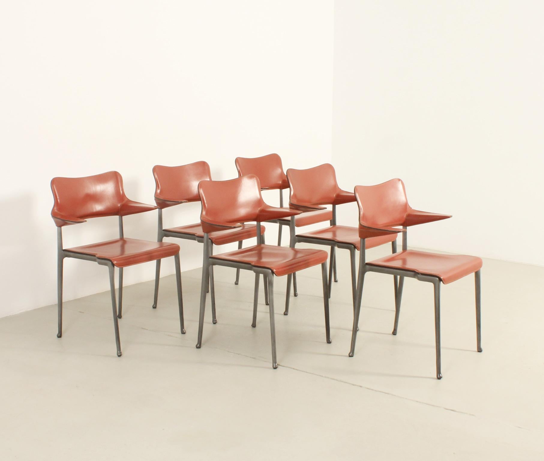 Late 20th Century Set of Six Kumo Chairs by Toshiyuki Kita for Casas, Spain, 1989 For Sale