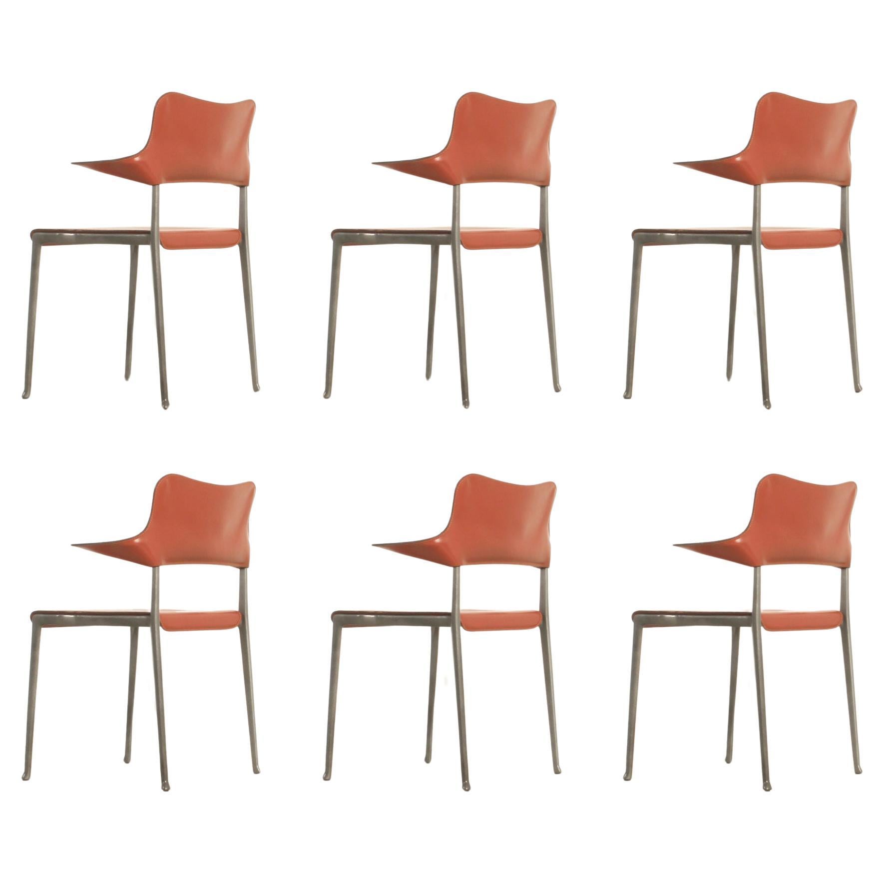 Set of Six Kumo Chairs by Toshiyuki Kita for Casas, Spain, 1989 For Sale