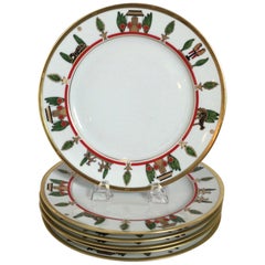 Set of Six La Maison de Louis Limoges Dinner Plates for Cartier