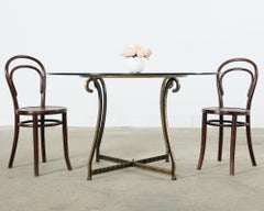 Set di sei sedie da bistrot in legno bicolore Thonet n. 14 con etichetta