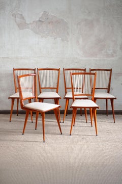 Set of Six Lacquered Wooden Chairs – 1950s