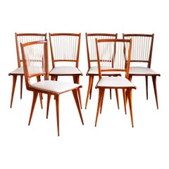 Set of Six Lacquered Wooden Chairs – 1950s