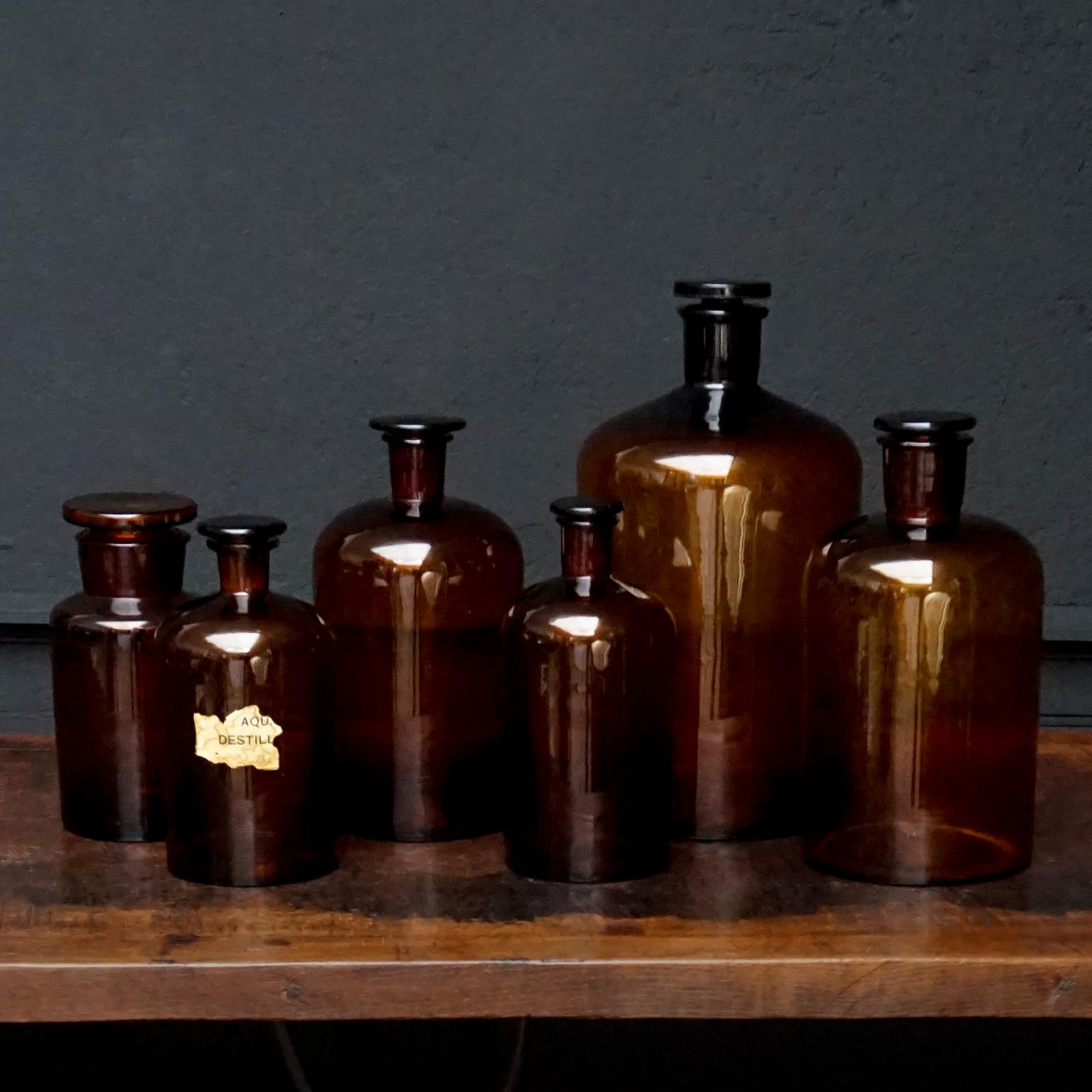 large amber jars