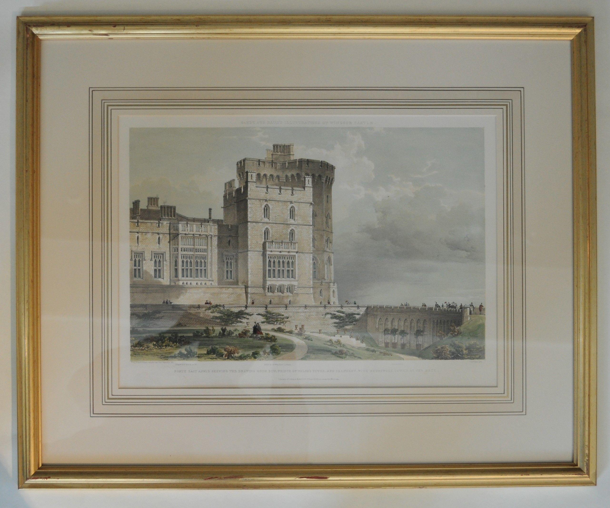 Set of Six Large Lithographs of Windsor Castle For Sale 1
