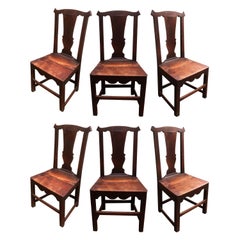 Set of Six Late 18th Century Country Chippendale Chairs