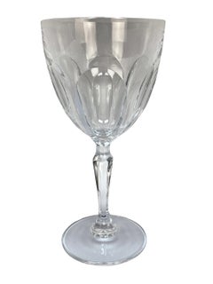 Set Of Six Late 19th Century Baccarat Wine Glasses