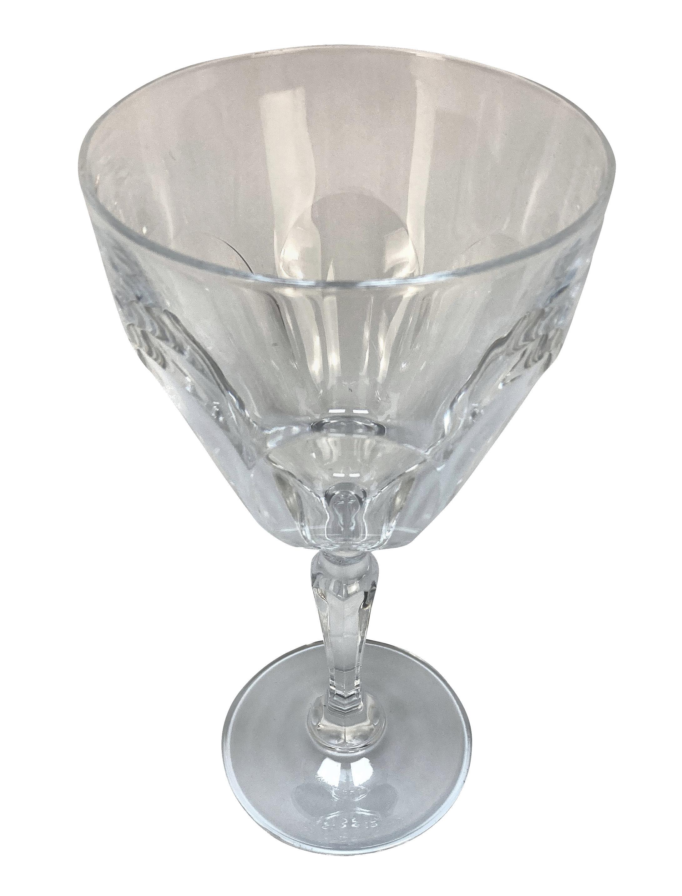 Juego de seis copas de vino Baccarat de finales del siglo XIX Francés en venta