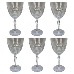 Set Of Six Late 19th Century Baccarat Wine Glasses