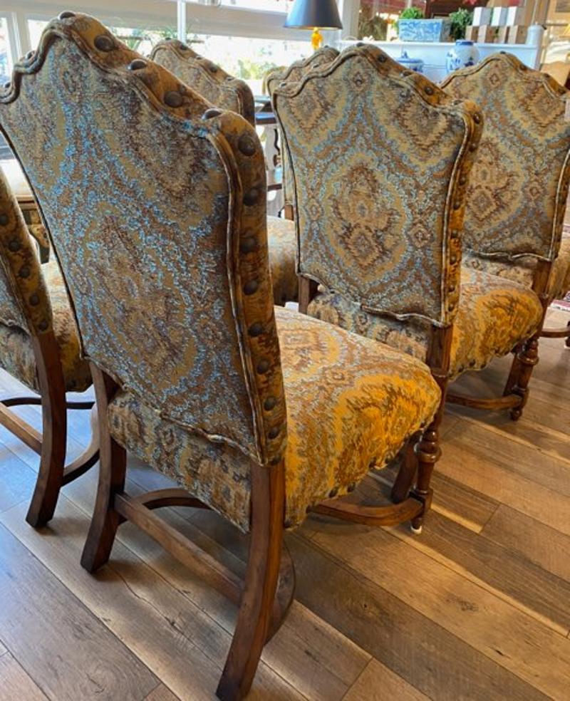 American Set of Six Late 20th Century John-Richard Upholstered Dining Chairs