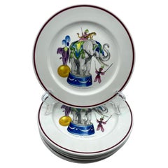 Set of Six Le Cirque Circus Elephant Plates