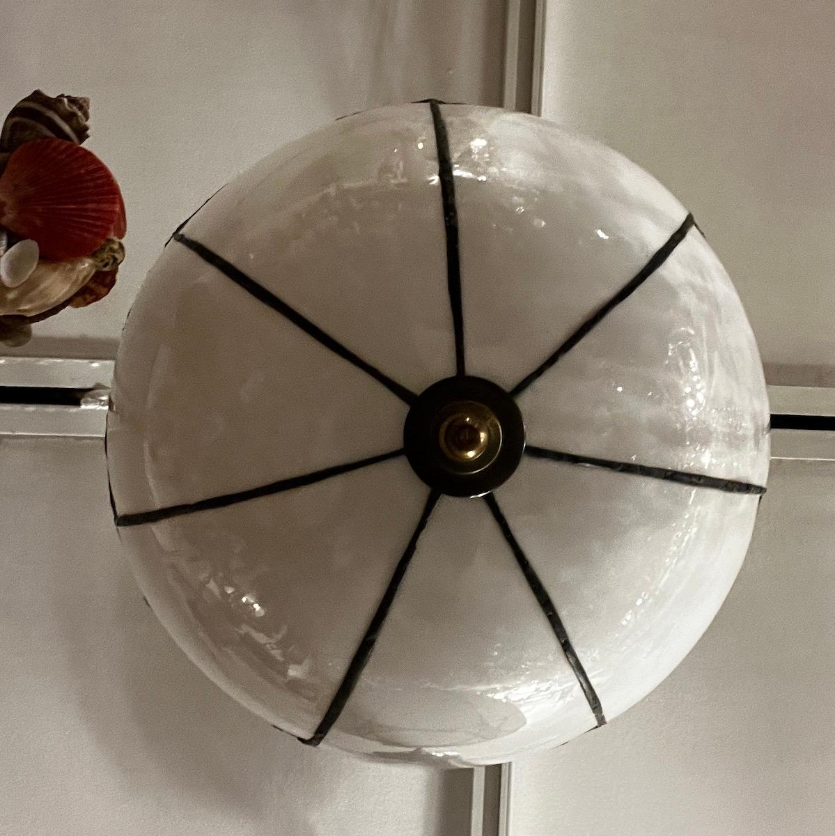 Metà XX secolo Set di lampade in vetro piombato, vendute singolarmente in vendita