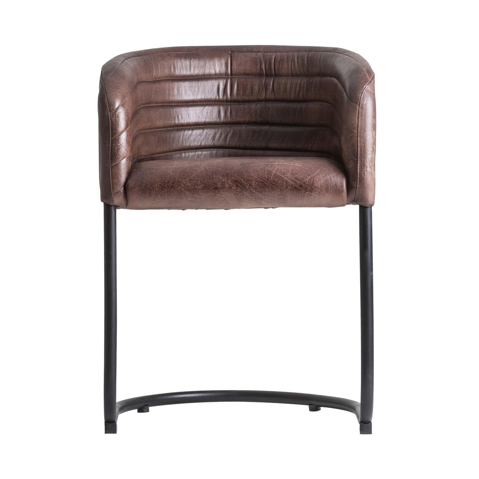 industrial style leather chairs