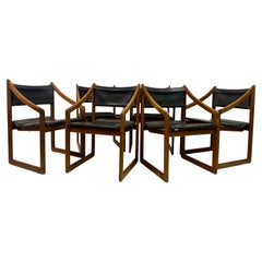 Set of Six Leather Dining Chairs by Gerald McCabe