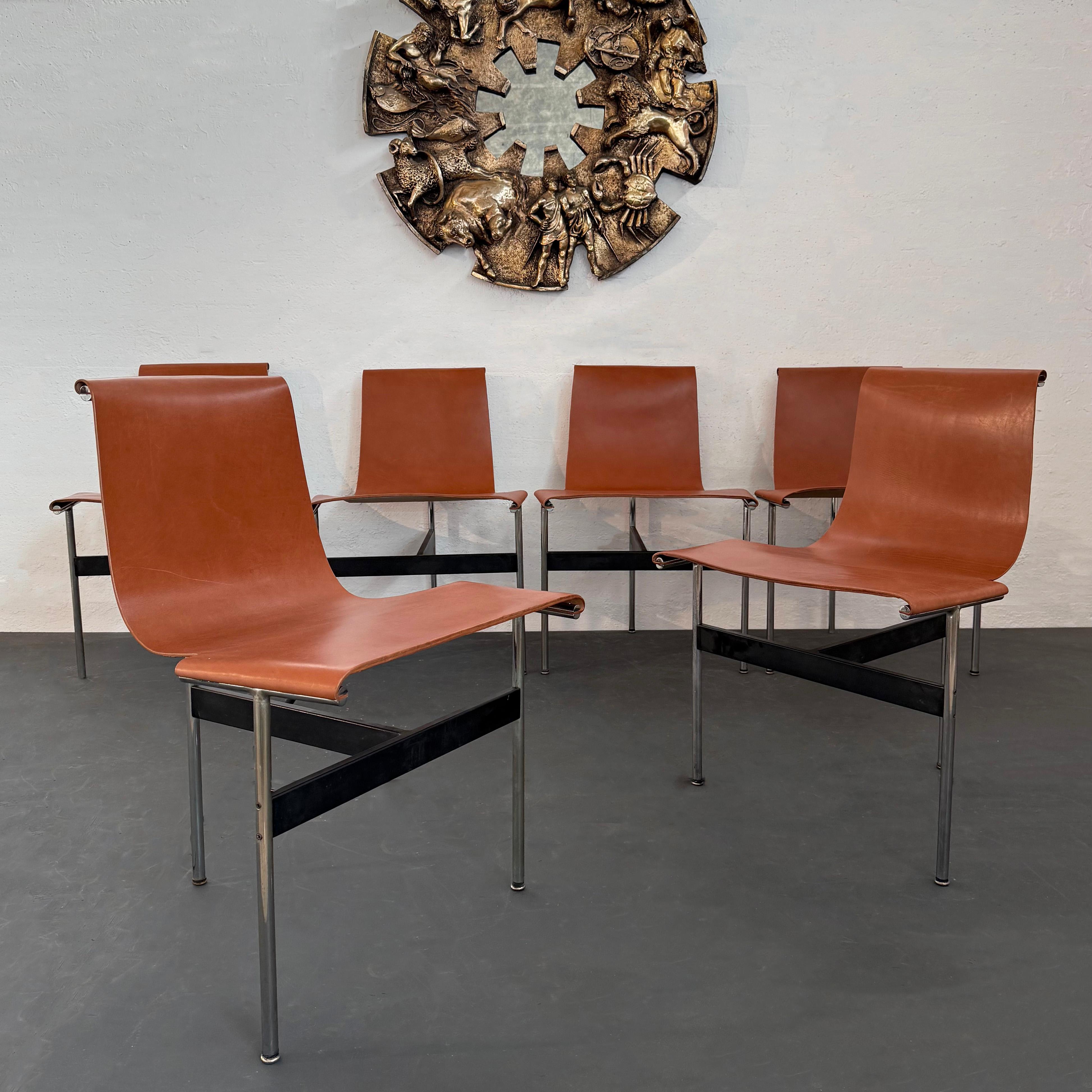 Set of Six Leather 