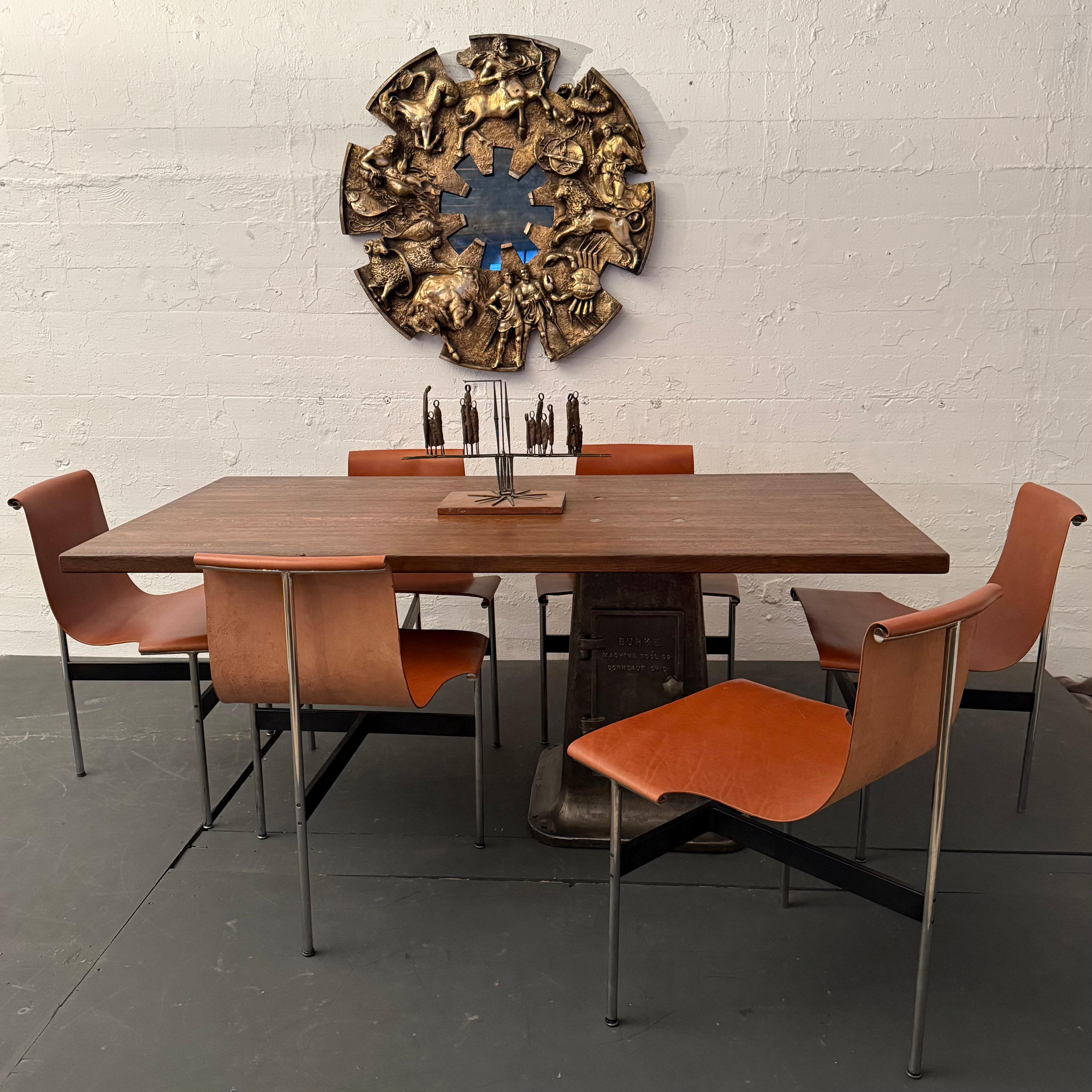 American Set of Six Leather 