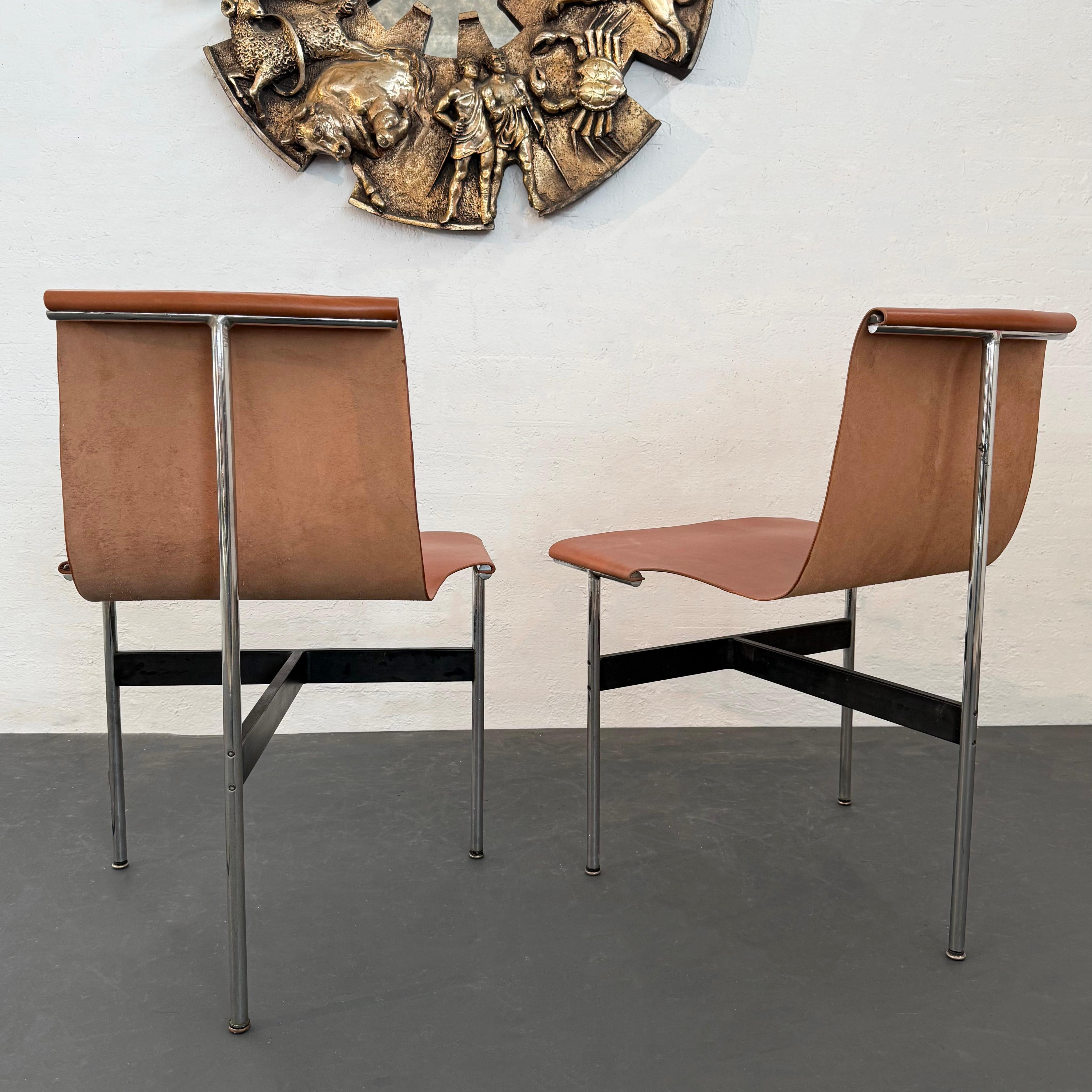 Steel Set of Six Leather 