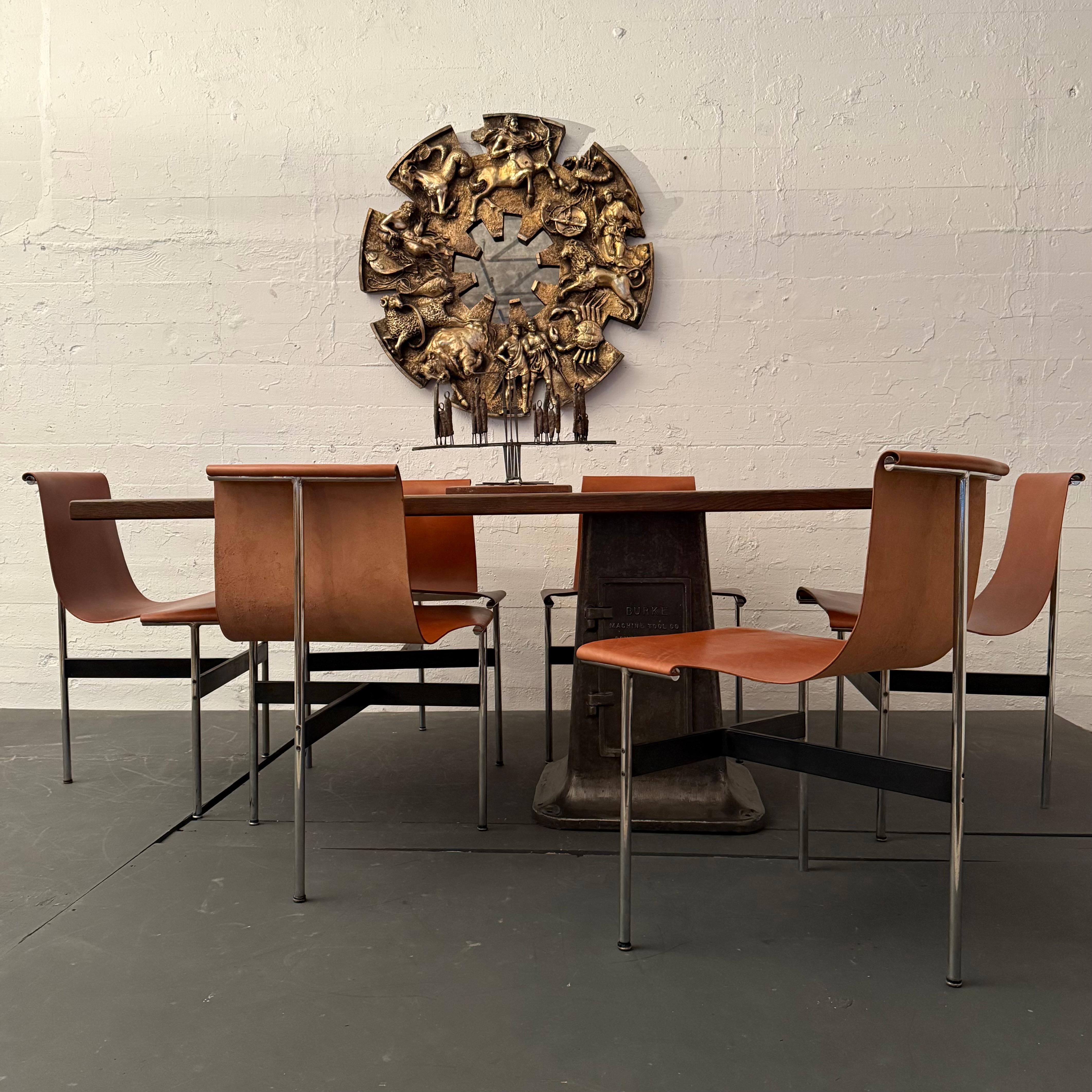Set of Six Leather 
