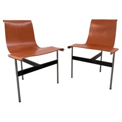 Ensemble de six chaises T en cuir Katavolos, Kelley & Littell pour Laverne Inc.