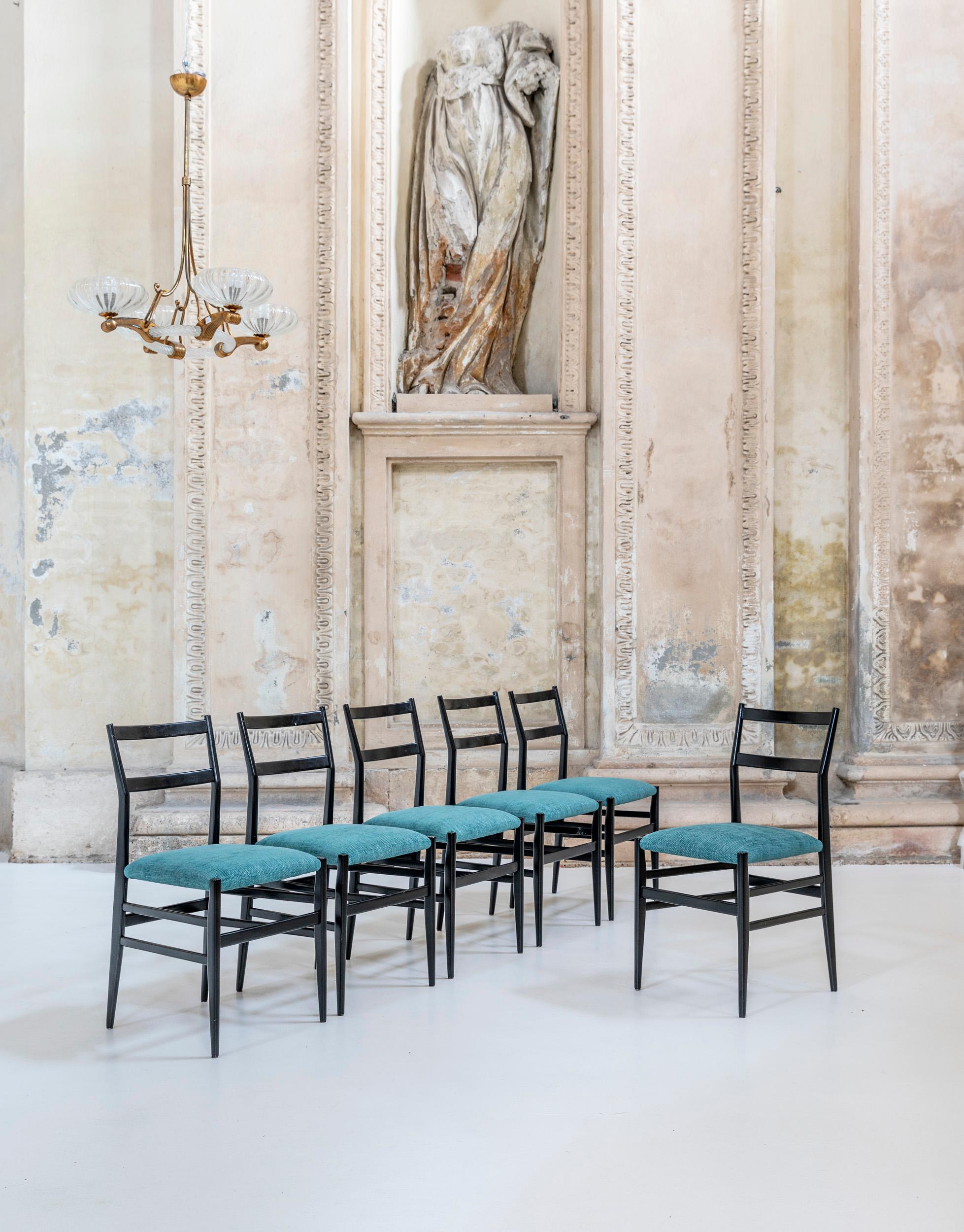 italien Ensemble de six chaises 