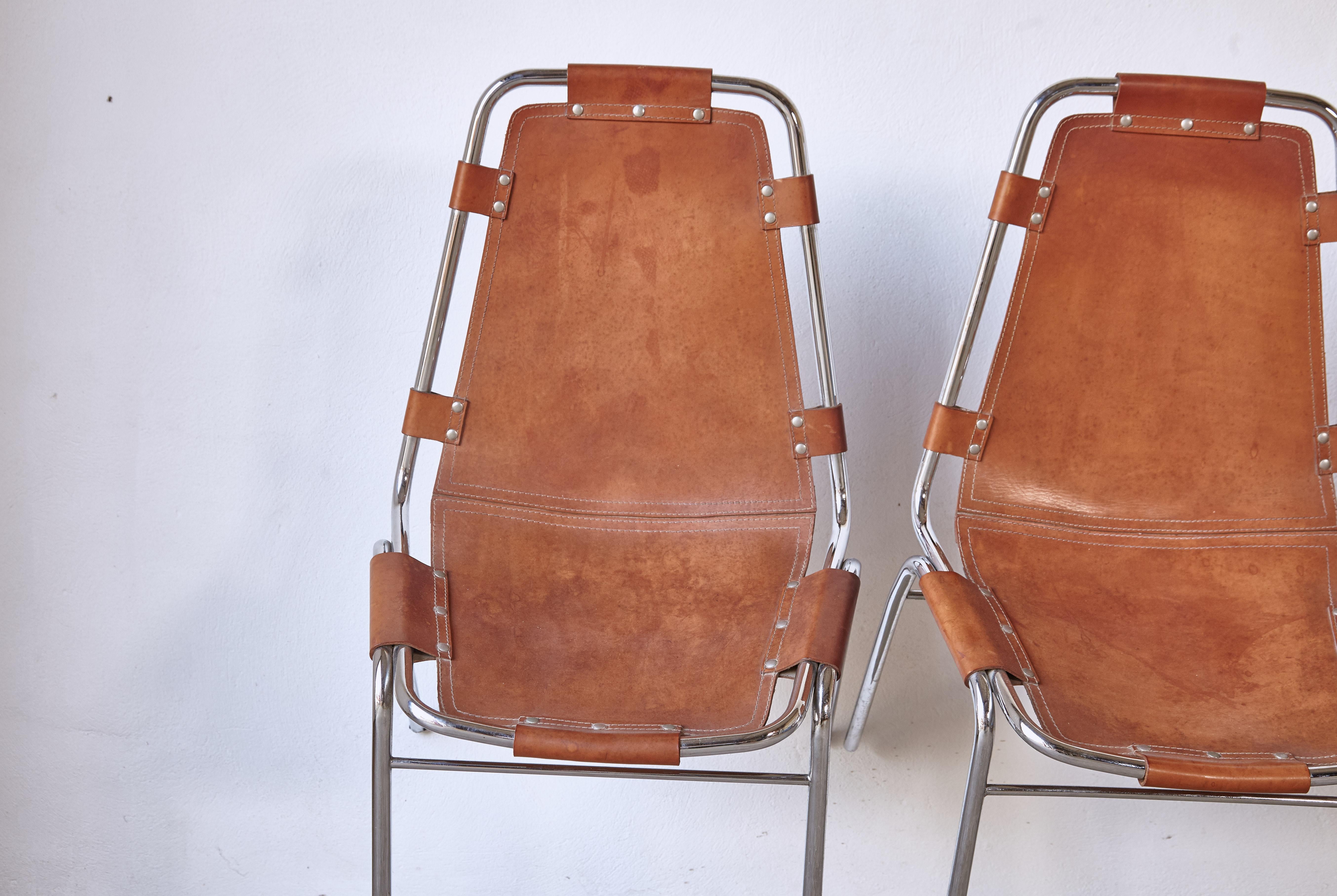 Set of Six 'Les Arcs' Chairs Selected by Charlotte Perriand, Italy/France, 1970s 3