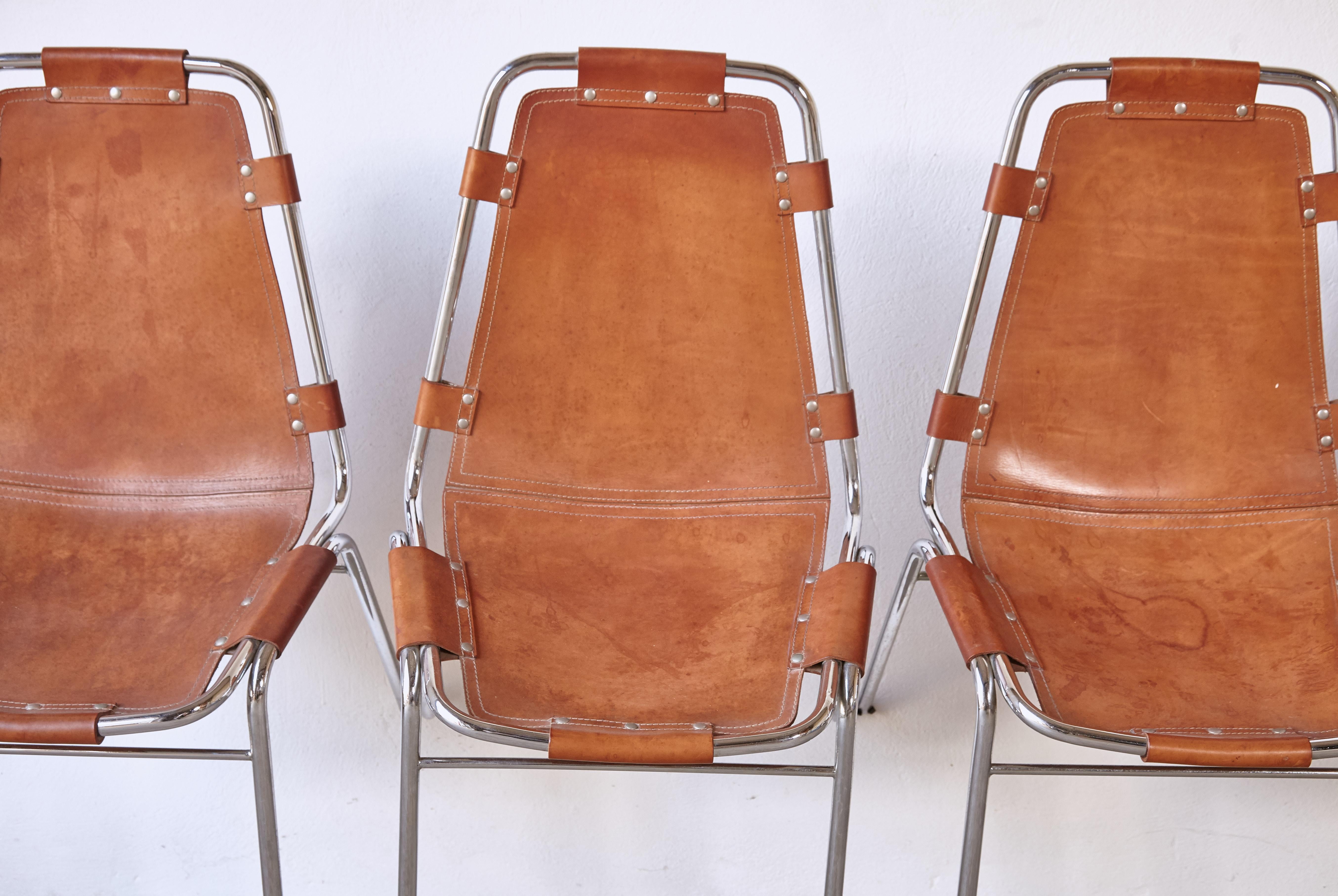 Set of Six 'Les Arcs' Chairs Selected by Charlotte Perriand, Italy/France, 1970s 4
