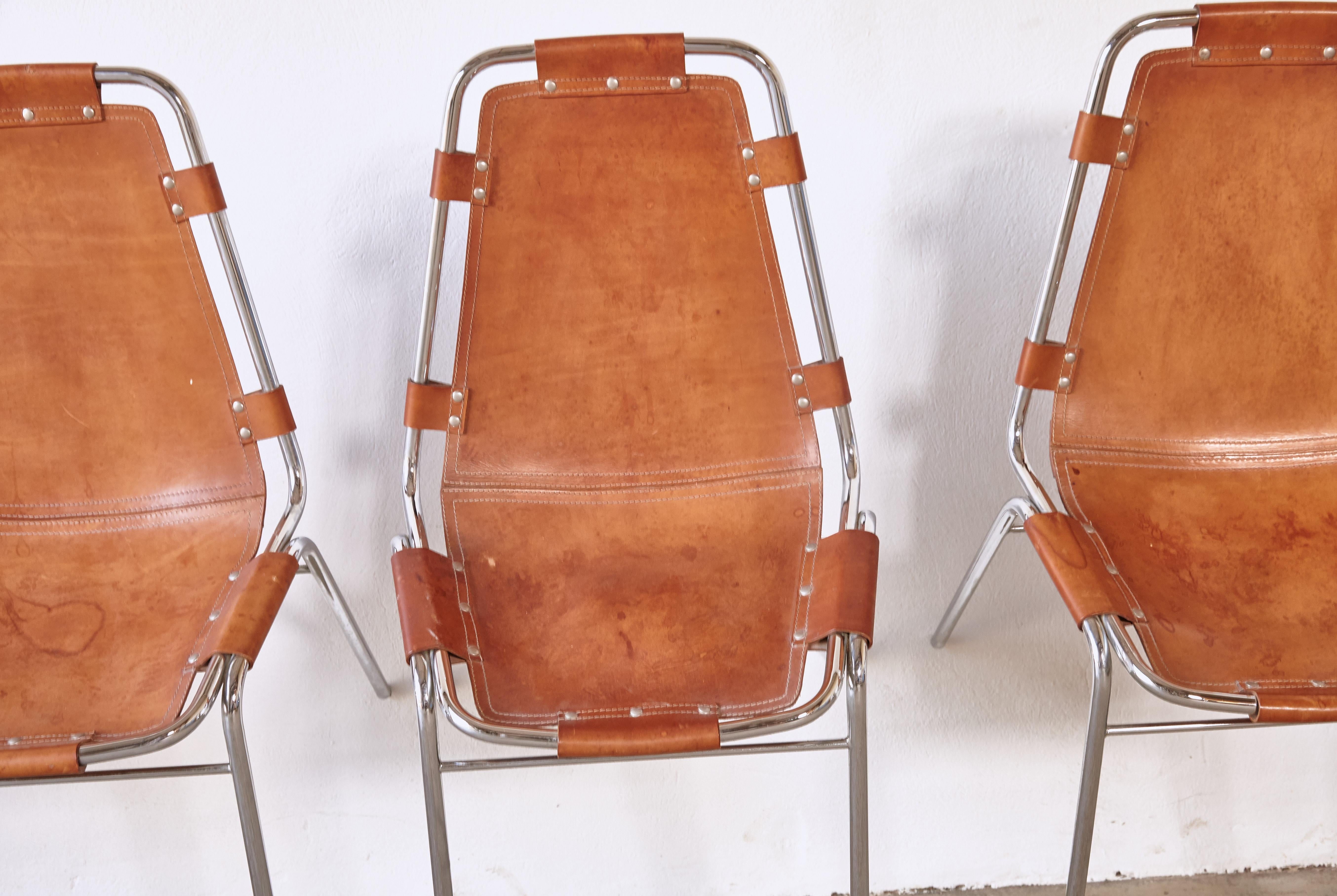 Set of Six 'Les Arcs' Chairs Selected by Charlotte Perriand, Italy/France, 1970s 6