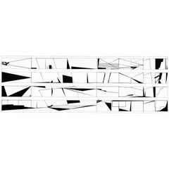 Set of Six Limited Edition Contemporary Black and White Drawings on Paper Set of Six Limited Edition Contemporary Black and White Drawings on Paper