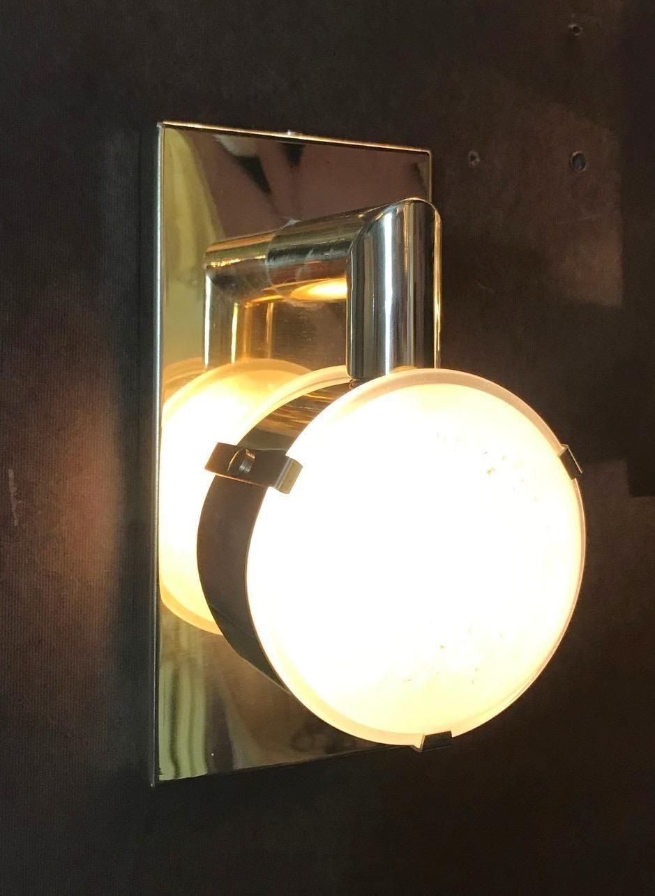 Set of Six Limited Edition Sconces W/ Double Frosted Murano Glass, circa 1990's For Sale 4