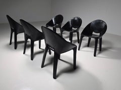 Set of Six “Lira” dining chairs by Mario Bellini for Cassina, Italy, 1980s