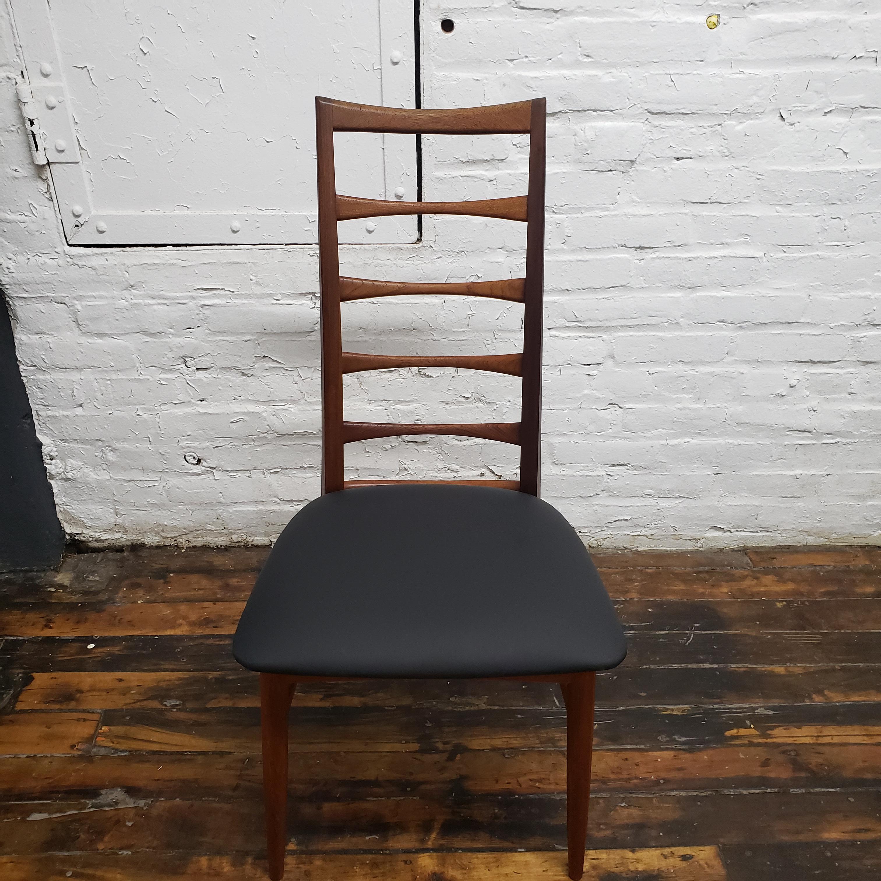 Scandinavian Modern Set of Six Lis Dining Chair in Teak by Niels Koefoeds for Koefoeds Møbelfabrik