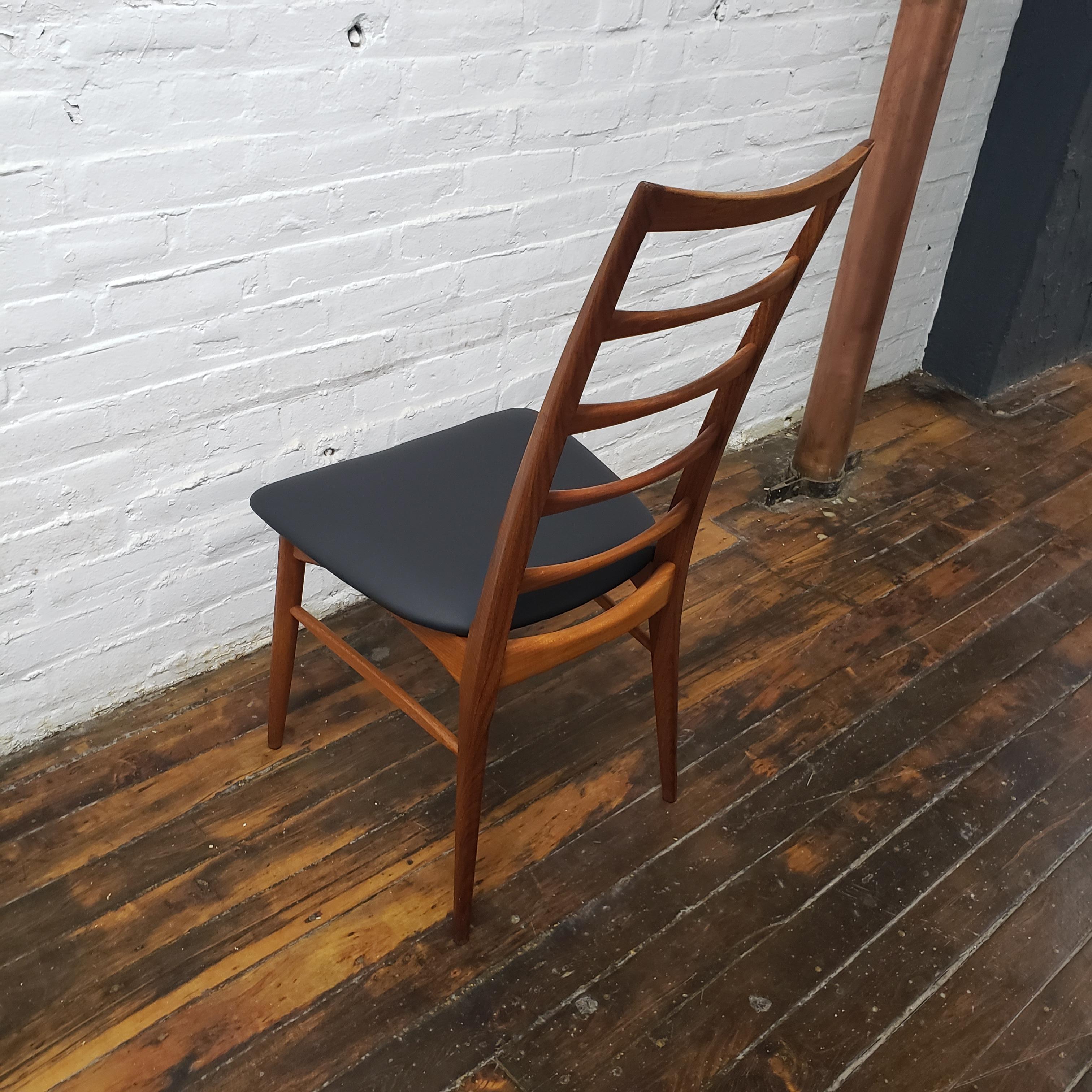 Danish Set of Six Lis Dining Chair in Teak by Niels Koefoeds for Koefoeds Møbelfabrik