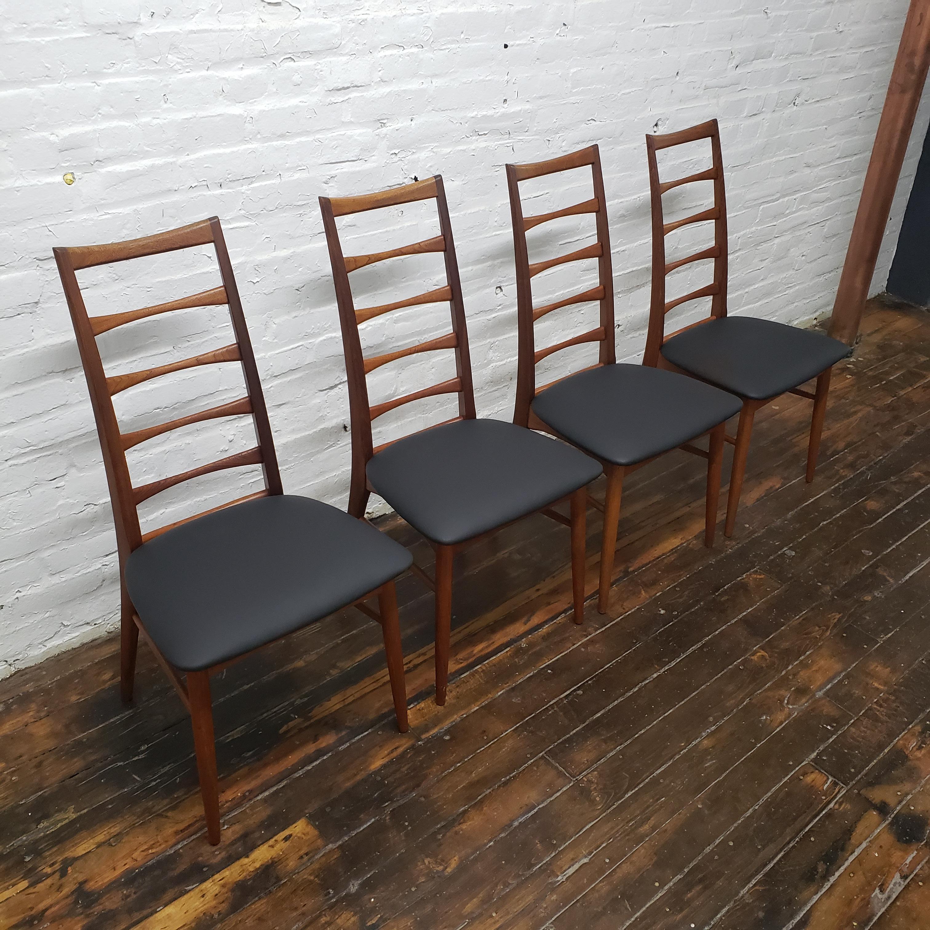 Set of Six Lis Dining Chair in Teak by Niels Koefoeds for Koefoeds Møbelfabrik 1