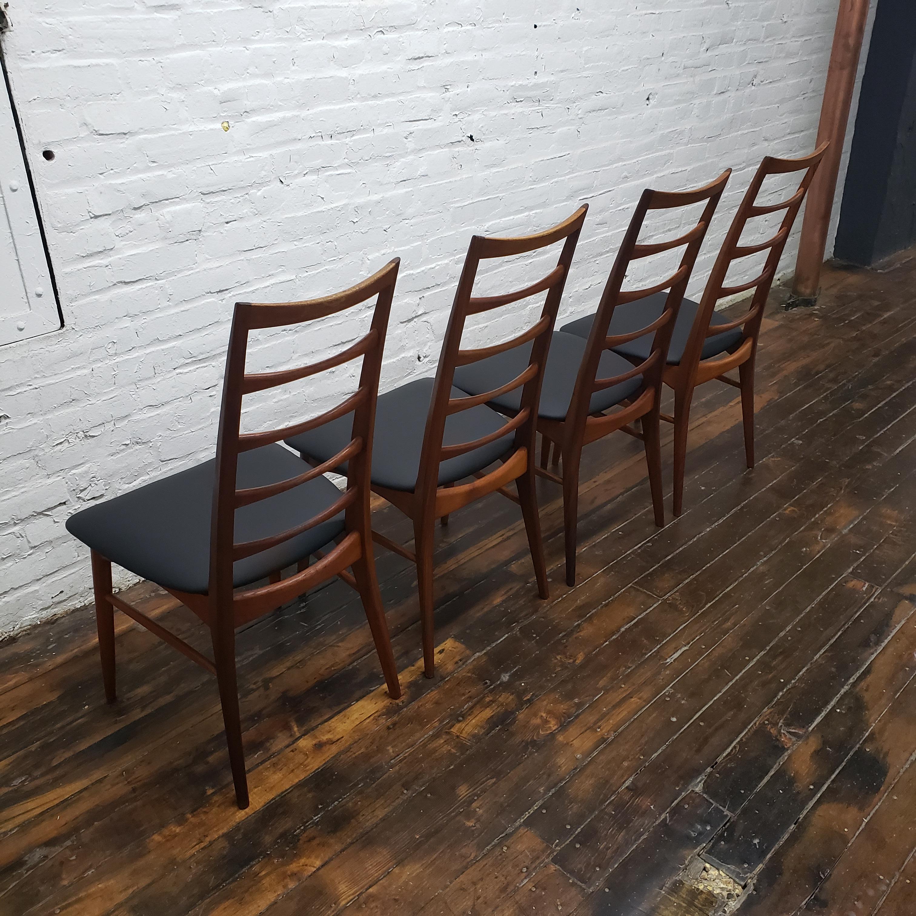 Set of Six Lis Dining Chair in Teak by Niels Koefoeds for Koefoeds Møbelfabrik 2