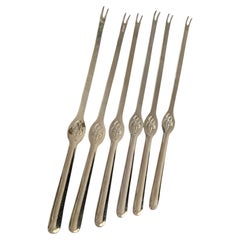 Set of Six Lobster Forks Silver Plate Flatware Set by WMF, Germany 1930s