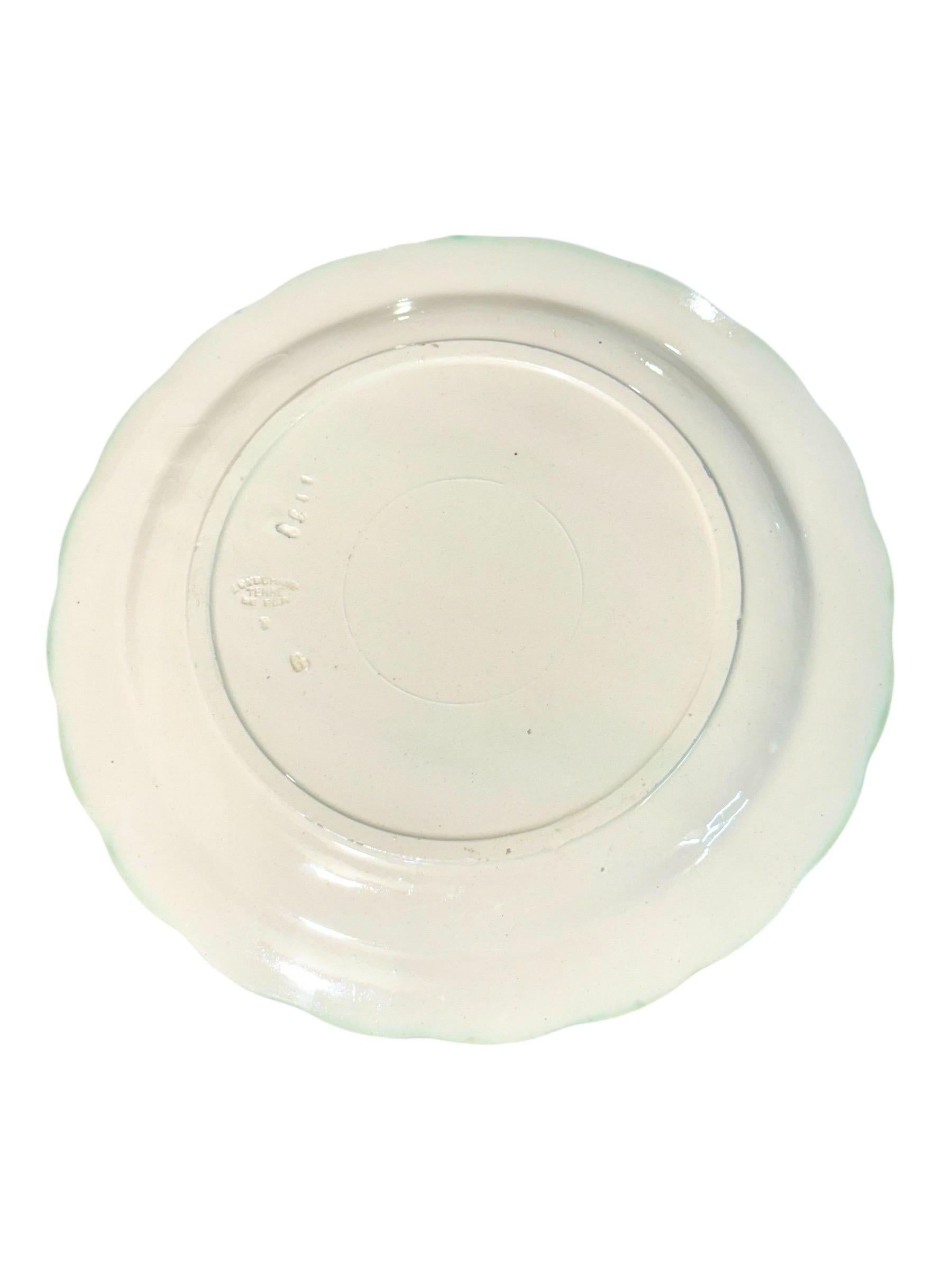 Sechser-Set Longchamp Terre de Fer Majolika-Spargelteller (Emailliert) im Angebot