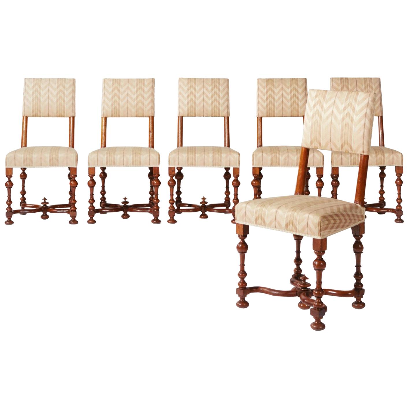 Set of Six Louis XIII Chairs For Sale