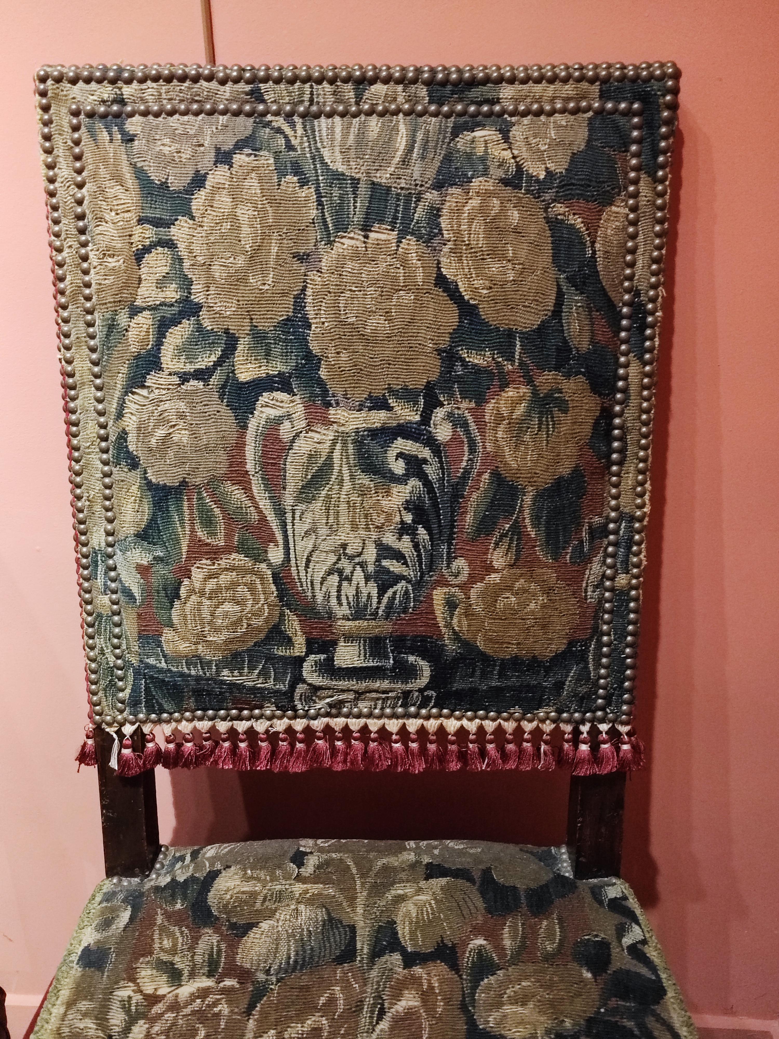 18th Century and Earlier Set of Six Louis XIV Chairs For Sale