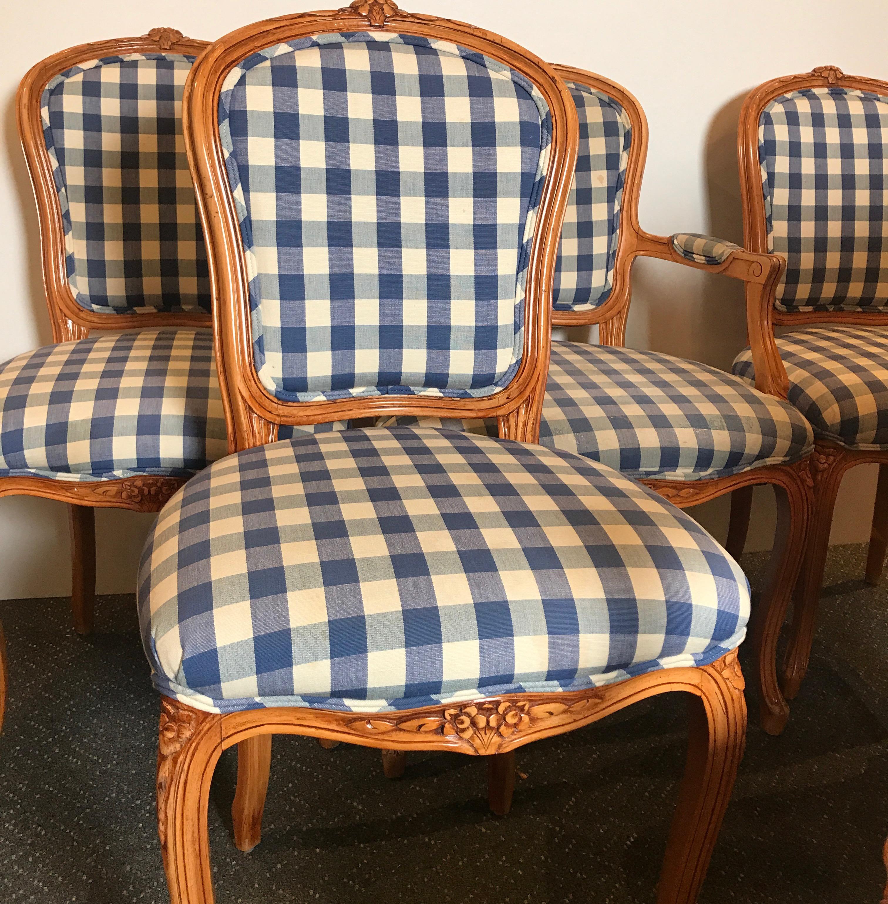 Satz von sechs Louis-XV-Esszimmerstühlen 4