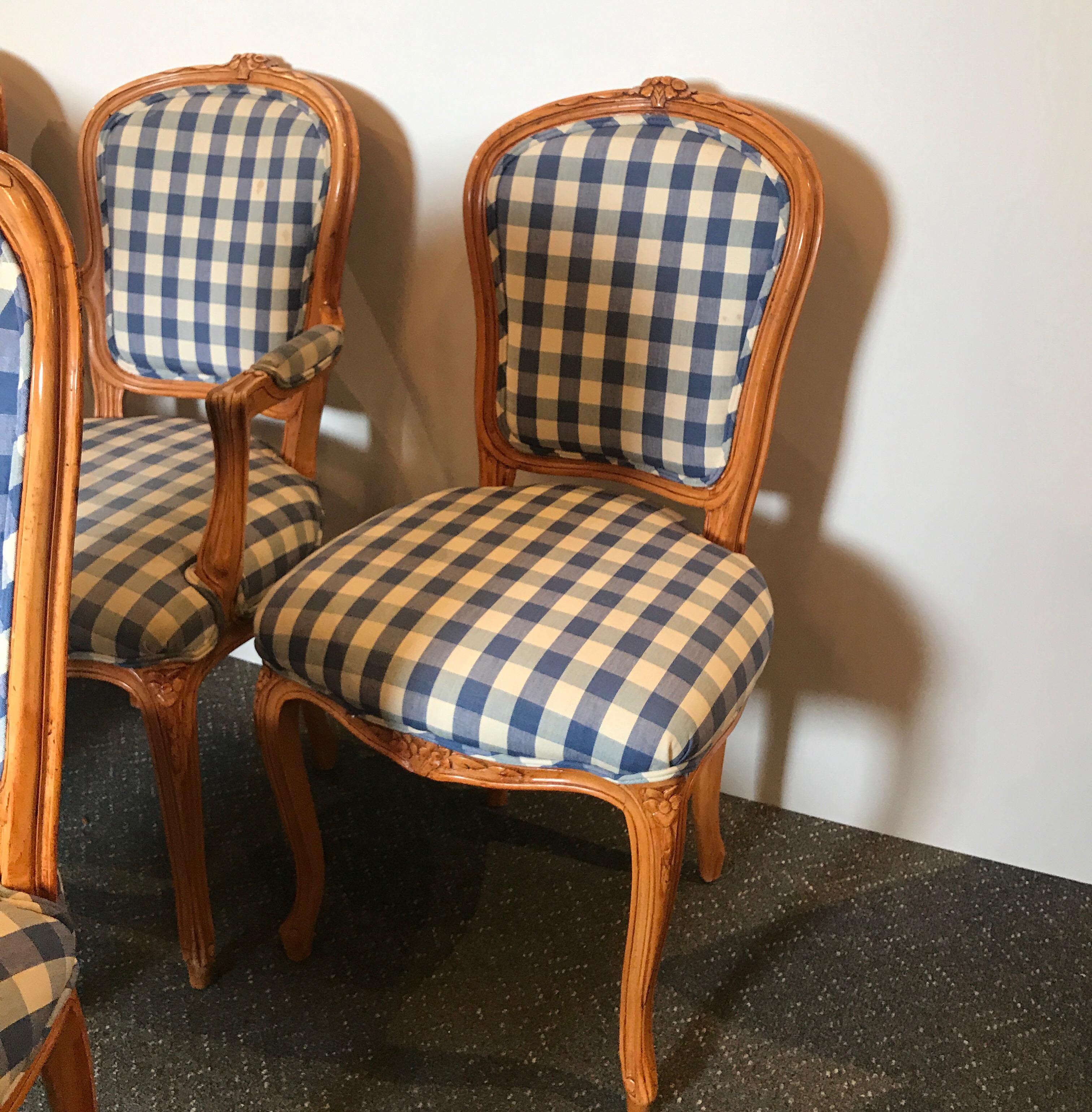 Satz von sechs Louis-XV-Esszimmerstühlen 6