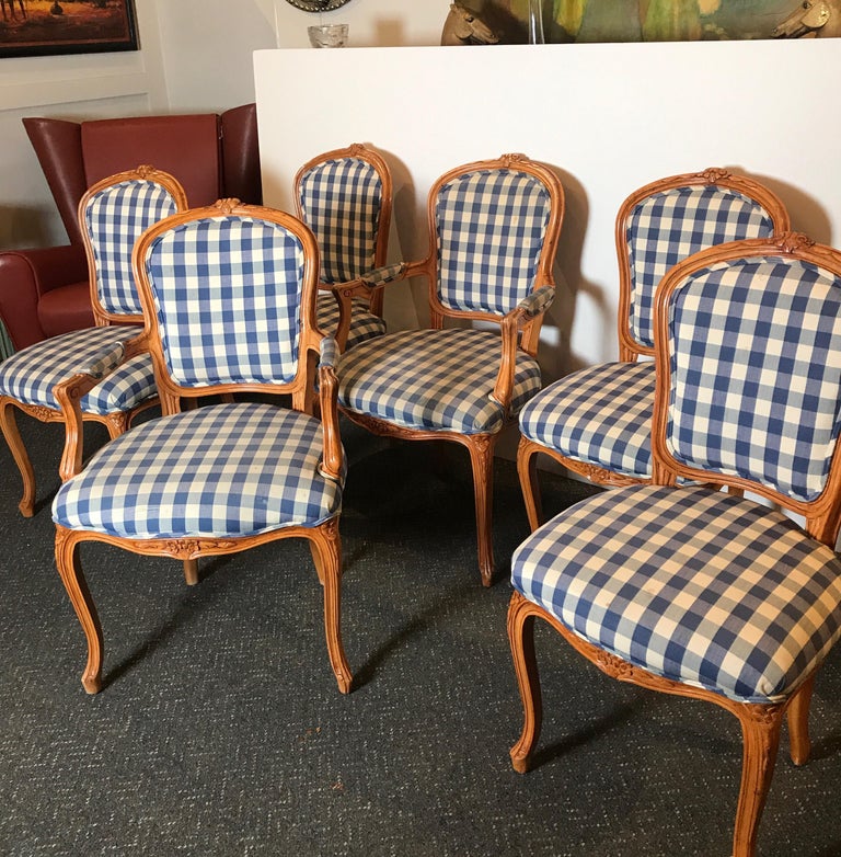 Set of Six Louis XV Dining Chairs For Sale at 1stDibs