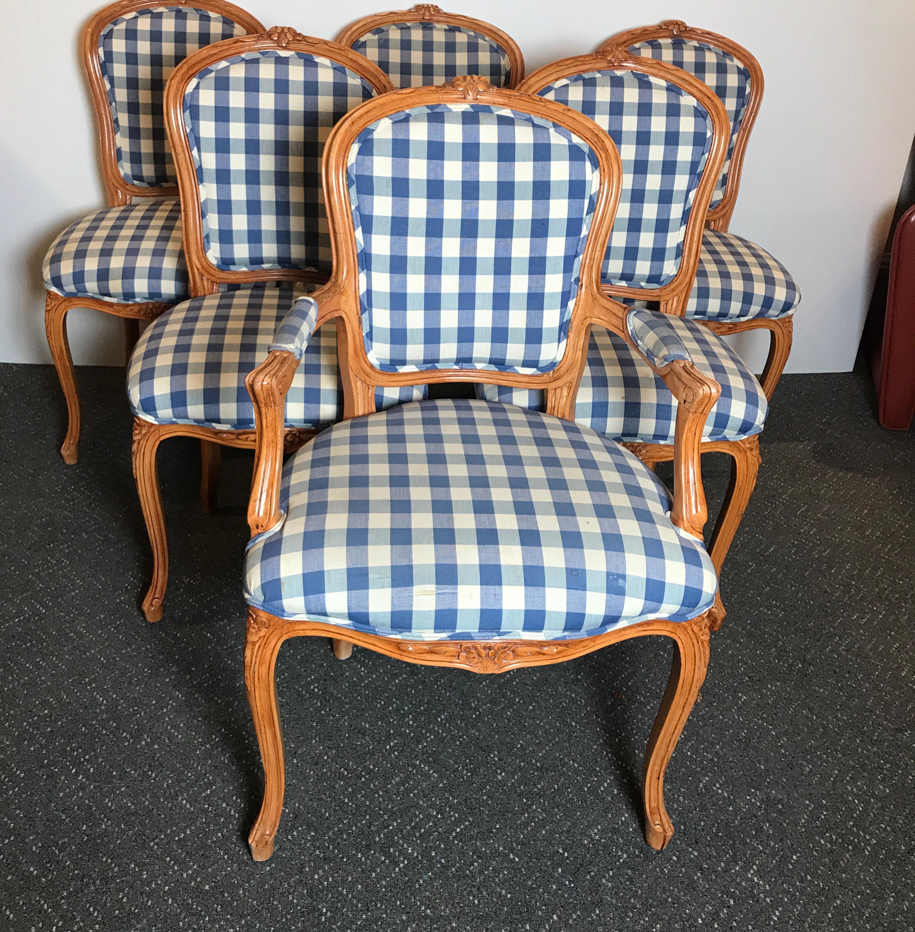 European Set of Six Louis XV Dining Chairs