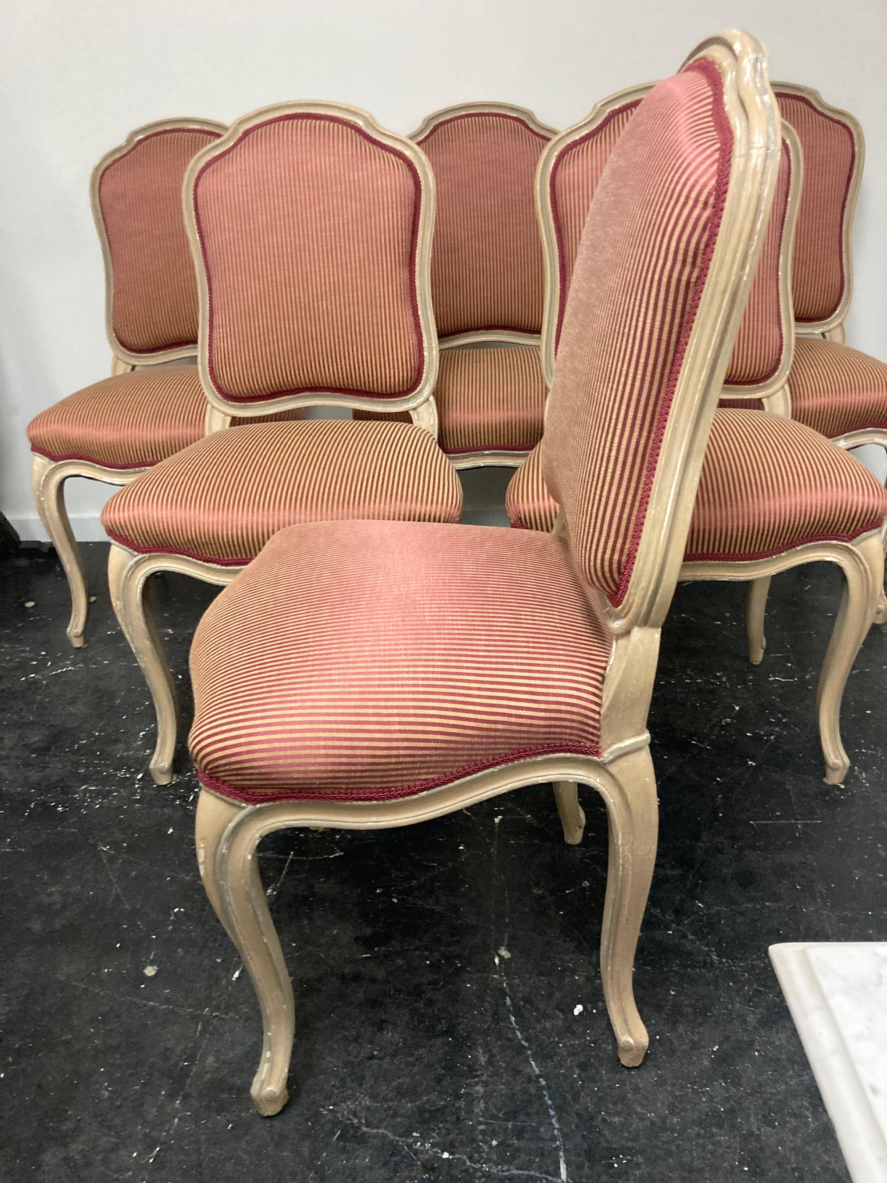 Set of Six Louis XV Style Chairs 3