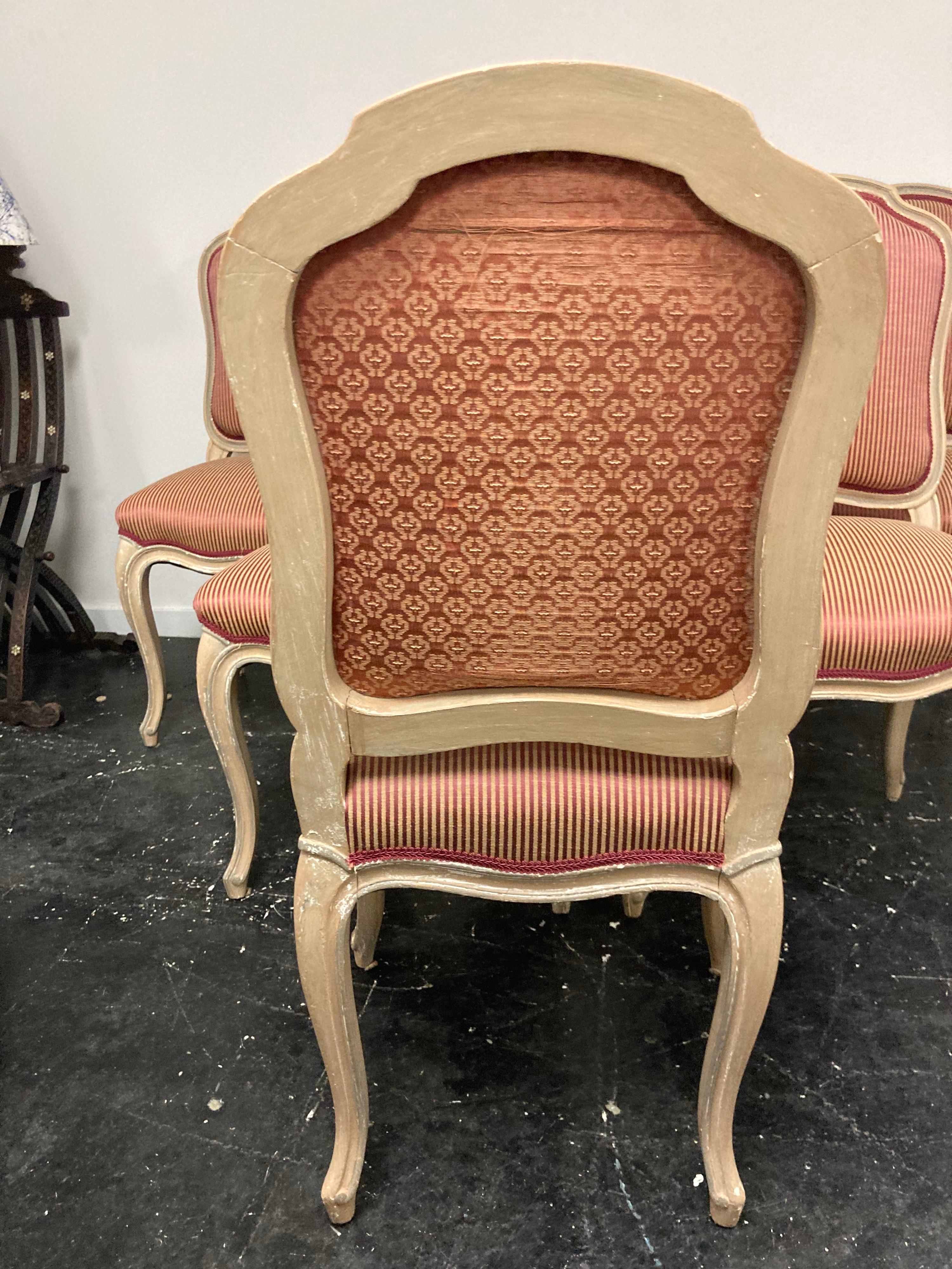 Set of Six Louis XV Style Chairs 4