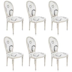 Set of Six Louis XVI Dining Chairs by Widdicomb
