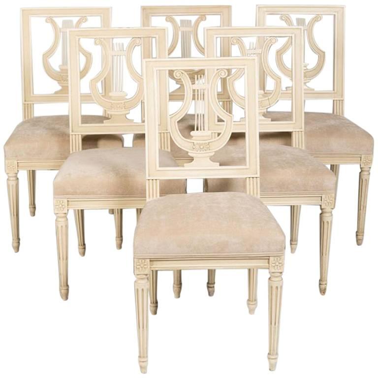 Set of Six Louis XVI Style Chairs by Maison Jansen